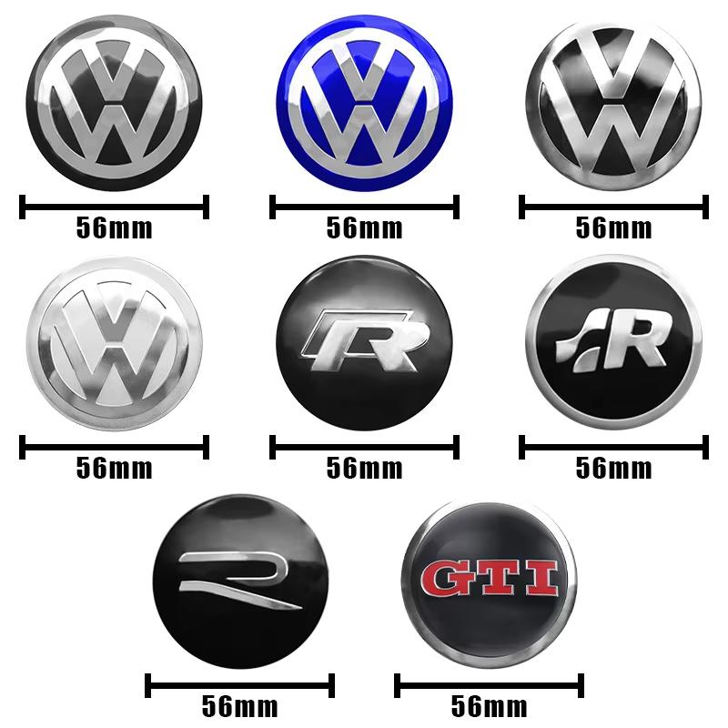 VEMZG1 For VW VOLKSWAGEN New 4pcs 56mm 60mm 65mm Car Wheel Center Decal Hub Sticker For Volkswagen VW Golf6 Polo Passat Tiguan Bettle B