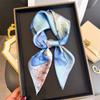 New Silk Scarf Neckerchief Women's Silk Square Scarf Luxury Summer Headband Lady Designer Silk Head Scarf Hair Band Tie Ribbon