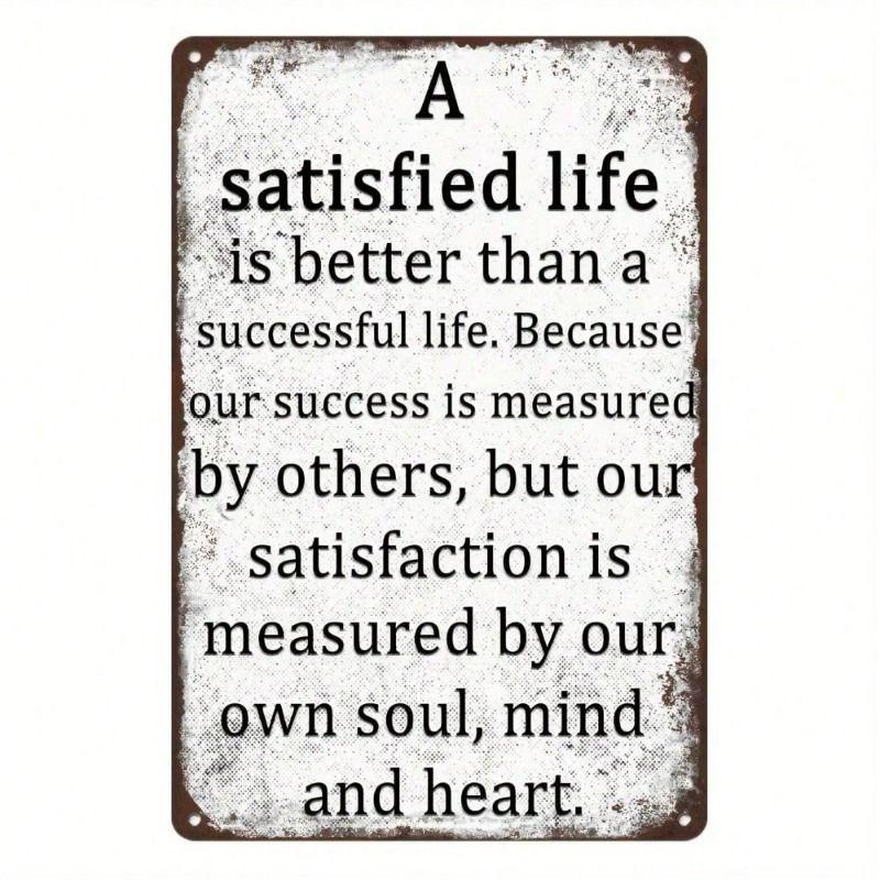 Vintage Metal Poster Wall Art, Inspirational Quote Home Decor Waterproof