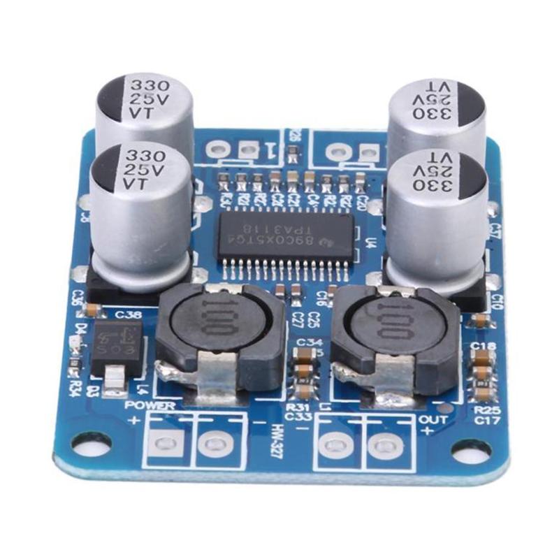 TPA3118 PBTL Mono 60W Digital Amplifier Board DC 8-24V 12V 24V High Output Low Power Car Audio AMP Module