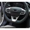 For Ford Kuga Escape     2024 ABS Carbon Fiber Steering Wheel Buttons Frame Cover Trims Car Styling Accessories