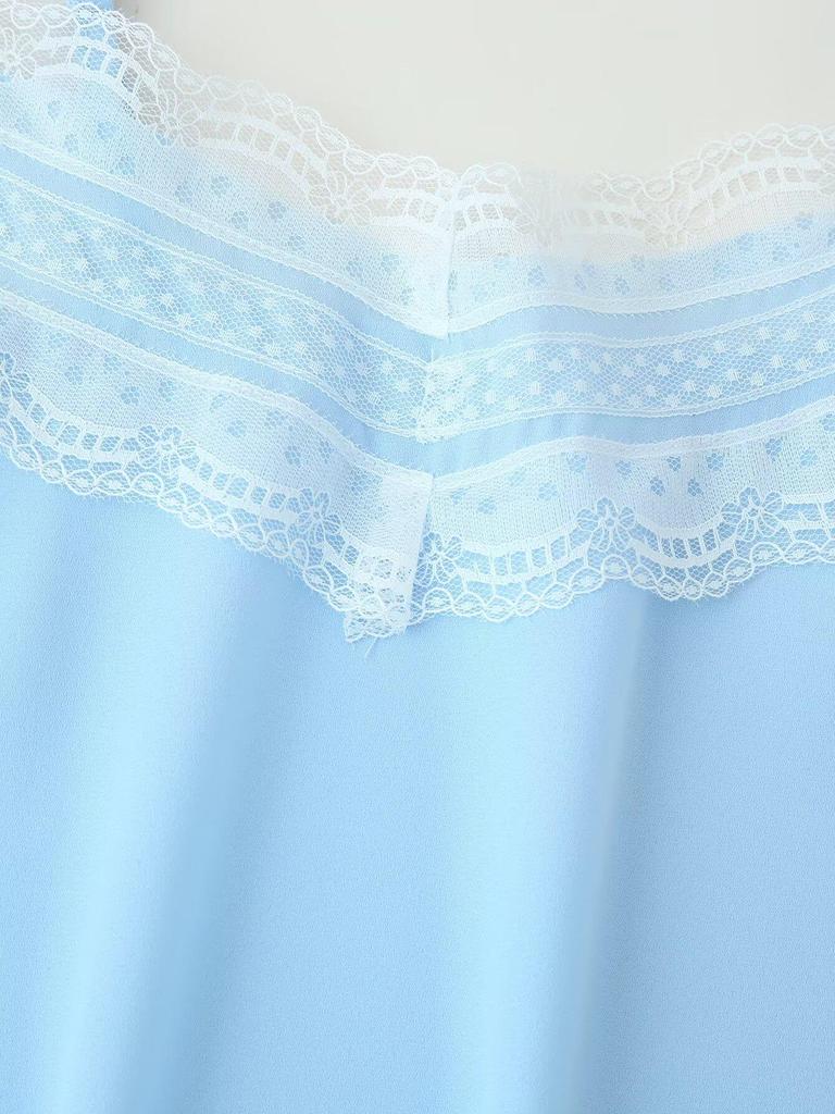 European & American Women's Lace Lingerie Style Casual Fashion Top