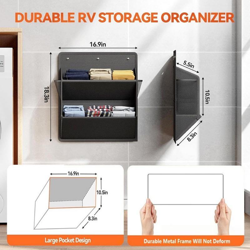1PC RV Shoe Storage with Adhesive Tape Door Shoe Rack with Large Deep Pockets Suitable for Campers Narrow Space Wardrobe Storage