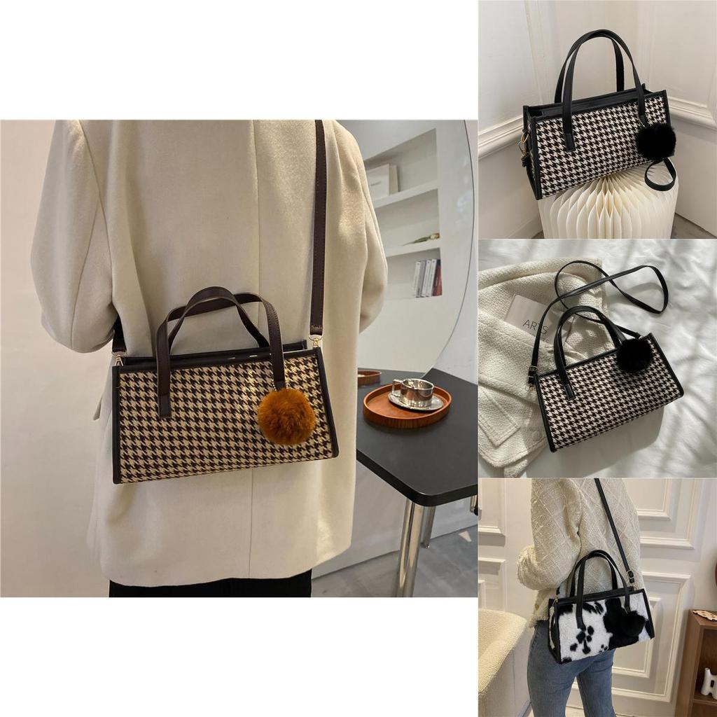 Large Capacity Plush Tote Bag Women's Handbag 2023 Spring New Fashion Street Trend Shoulder Crossbody Bag