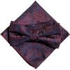 Poldeaux Paisley [Bow Tie & Pocket Square] 2-Piece Set for Men, One-Touch, CasualFormal, Red