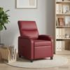 Recliner Chair Wine Red Faux Leather