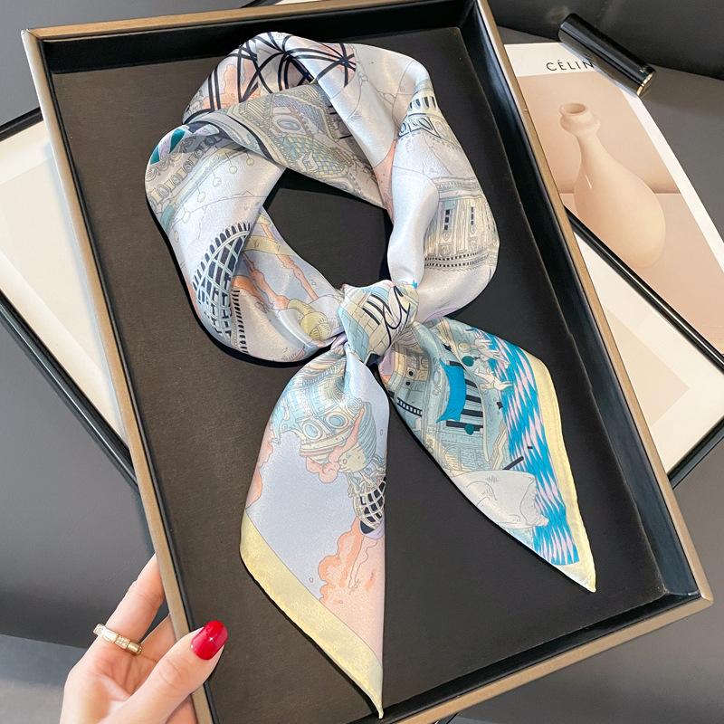 Jungle Floral Silk 70 Square Scarf Mulberry Silk Silk Scarf Women'S Versatile Spring And Autumn Mother Scarf Gift