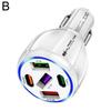 Car Charger 5 Port USB Type C 75W PD Phone Charger Quick Charge 3.0 Fast Charging Power Adapter For IPhone Samsung H U6Q0