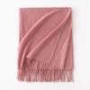 Cashmere Feel Solid Color Women's Imitation Cashmere Scarf Spring Atmosphere Korean Style Versatile Mid Length Shawl Scarf