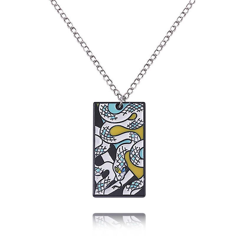 Demon Slayer Kimetsu No Yaiba Tomioka Giyuu Necklace With Pendant And Metal Chain For Cosplay Or Gift