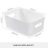 Plastic Storage Bins with Ergonomic Grip Handles Durable Heavy Duty Storage Containers for Kitchen Bulk Item Storage