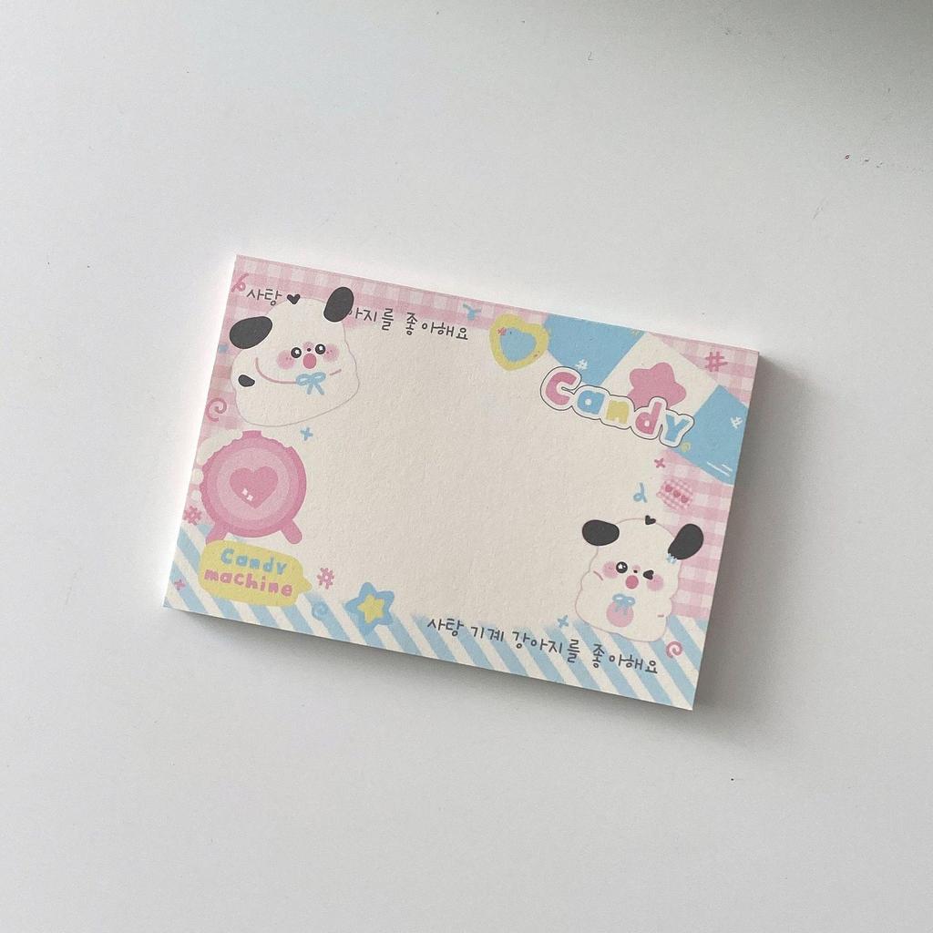 Cute Puppy Minimalist Notepad: Tearable Memo Paper for Students