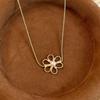 Spring 2025 Cherry Blossom Pearl Necklace - High-End, Versatile Design with Gold Flower Clavicle Chain