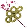 Five Leaves Shape Chinese Cheongsam Knot Button Closure Ribbon Gold Wire Fastener Hanfu Tang Shirt Suit DIY Sewing Craft