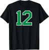 Green Number 12 Graphic Tee T-shirt