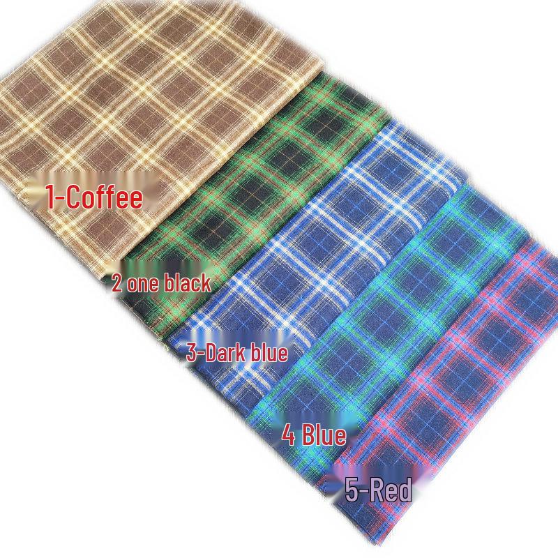 Children's Twill Plaid Flannel Shirt Fabric - Yarn Dyed, Brushed Cotton