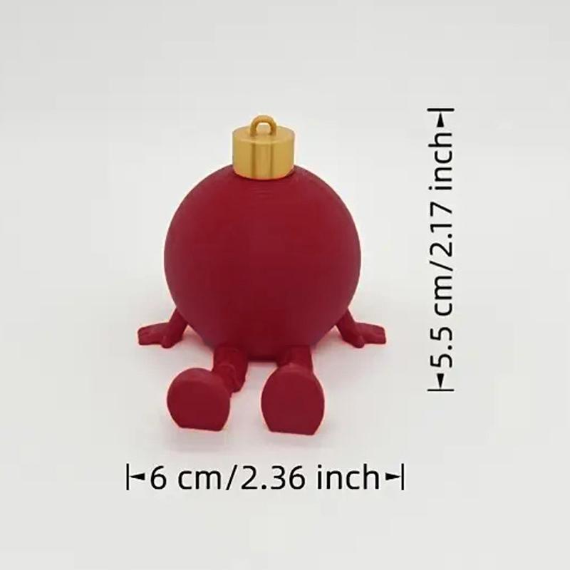 3D Printed Christmas Ball Christmas Tree Ornament With Movable Joint Christmas Decorations Festive Tabletop Display Statue