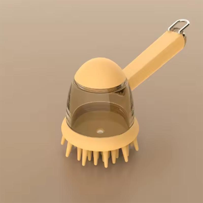 

Multifunctional new pet bath brush dog massage bath brush cleaning supplies жовтий