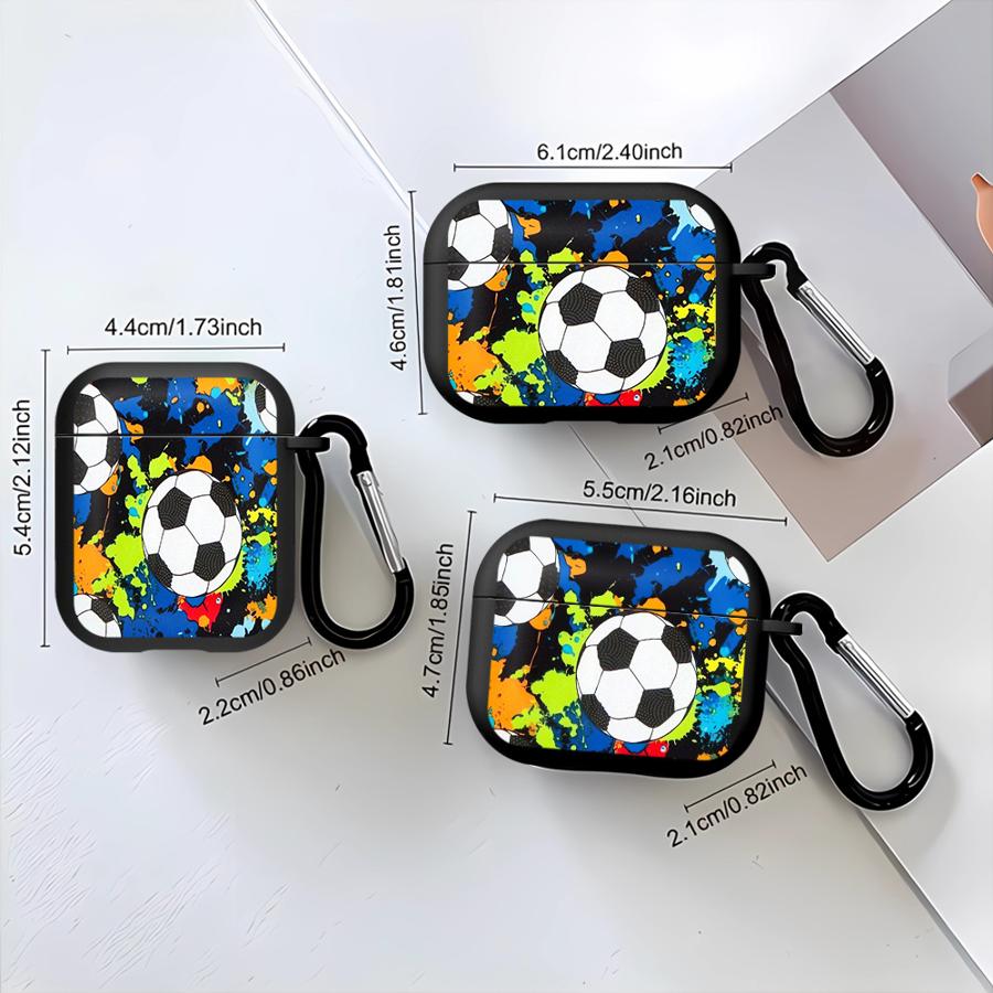 Earphone Cases Cover Case For Airpods Pro3 1 Pro 2 3 Pro2 4 Colorful Cartoon Football