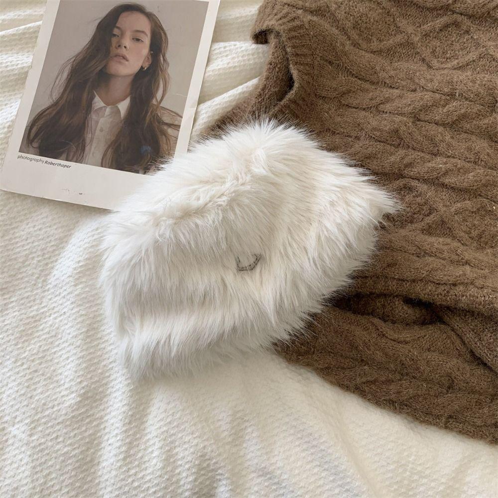 

Skull Cap Beanie Hat Fluffy Hat Winter Plush Hat Cute Plush Bucket Hat Warm хаки