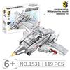 Jet Fighter Simulated Assembly Building Block Model Ornament Children Toy
