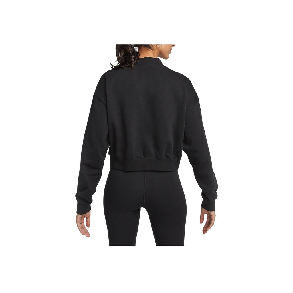 Nike Sportswear Club Fleece Logo Embroidered Loose Casual Jacket Women Jackets Black FB7279-010