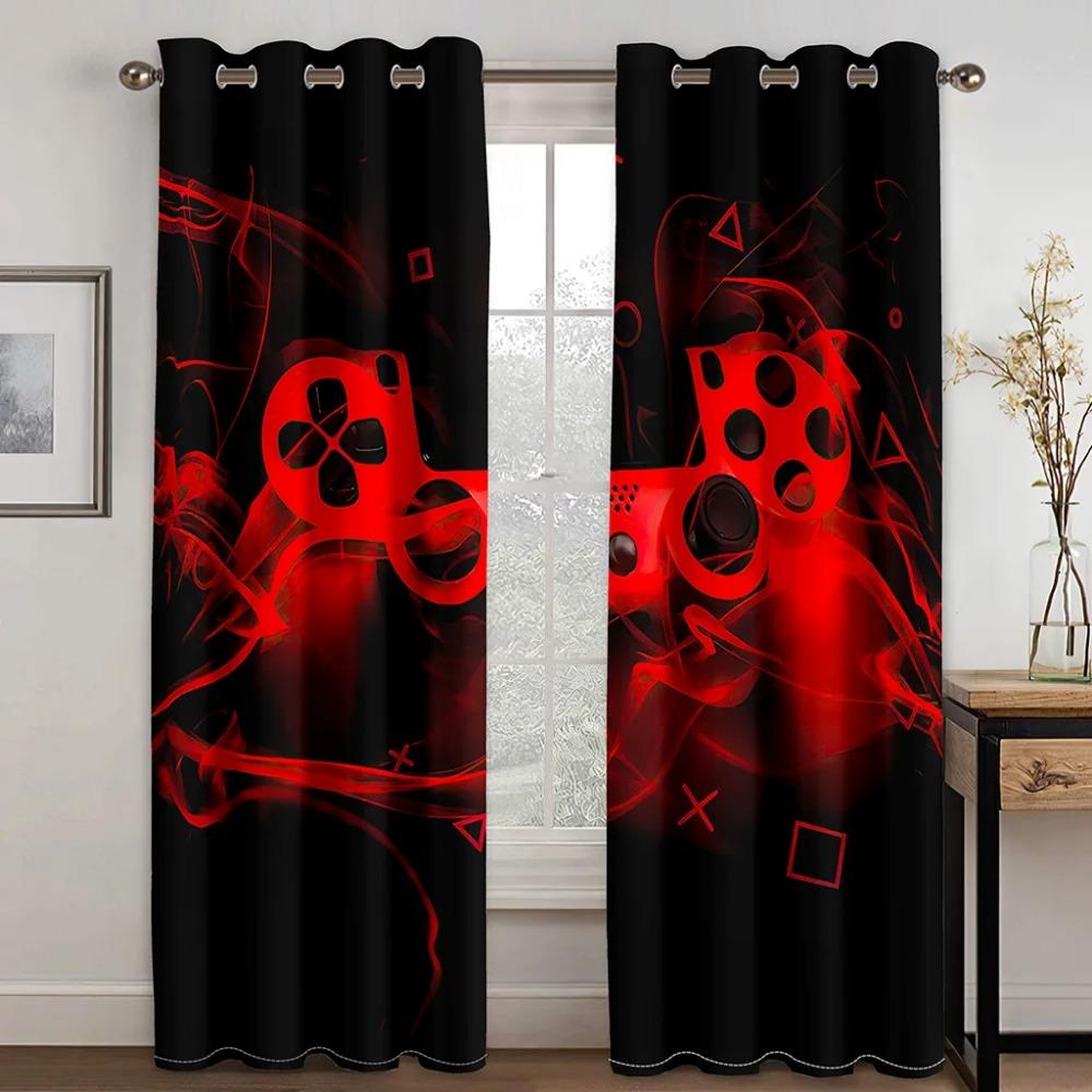 Lightening Game Cool Gamepad Switch Boy Curtains Blinds Great for Living Room Kids Bed Room Bathroom Kicthen Door Home Decoration
