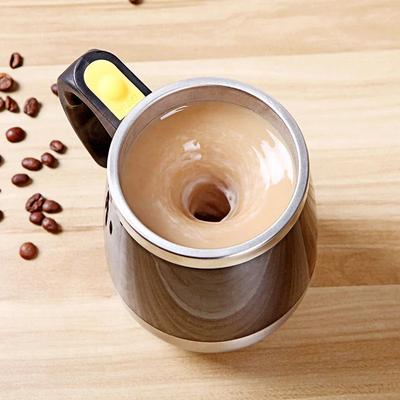 1Pc Stainless Steel Self Stirring Automatic Cover Milk Mixing Mugs Electric Lazy Smart Shaker Coffee Cup