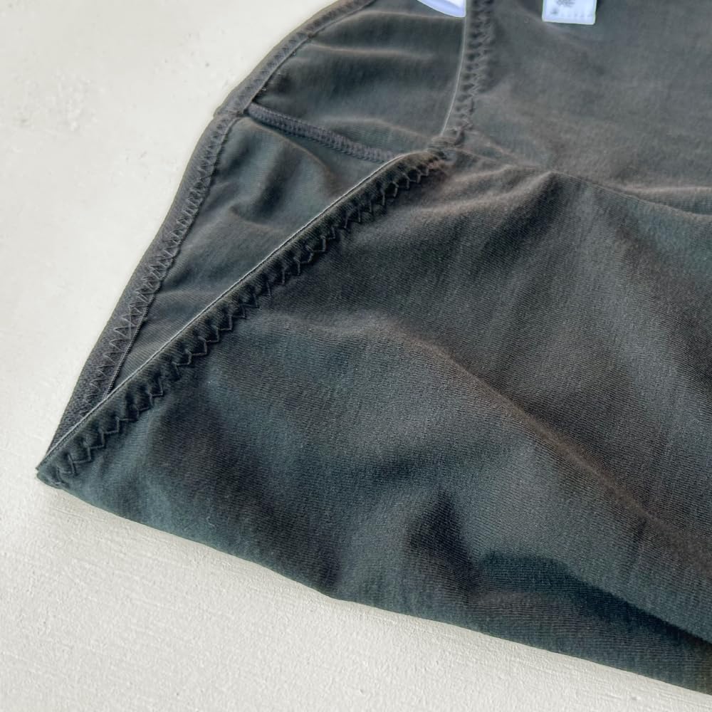 Mochihada Comfortable Cotton Leggings and Women's Soft, 100% (L, Black) - Soft, Stretch, Thin.