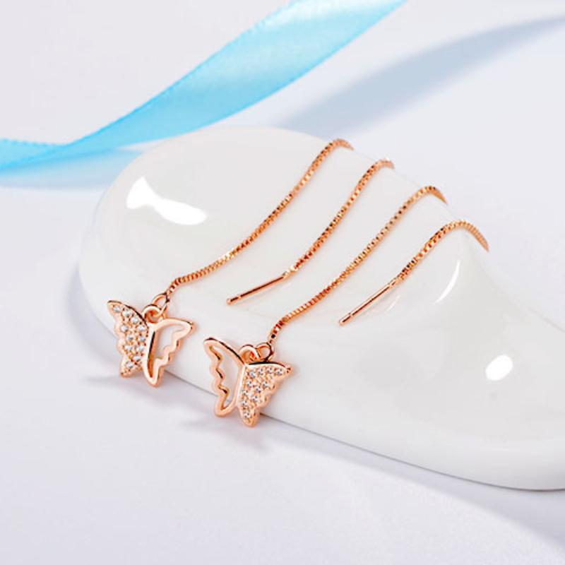 

Женские серьги из медного сплава с цирконом Lindon - Серьги-подвески в подарок на свадебную вечеринку