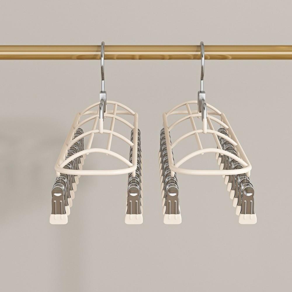 Stainless Steel Sock Drying Rack Windproof Clothes Hanger Portable Underwear Holder Outdoor Drying
