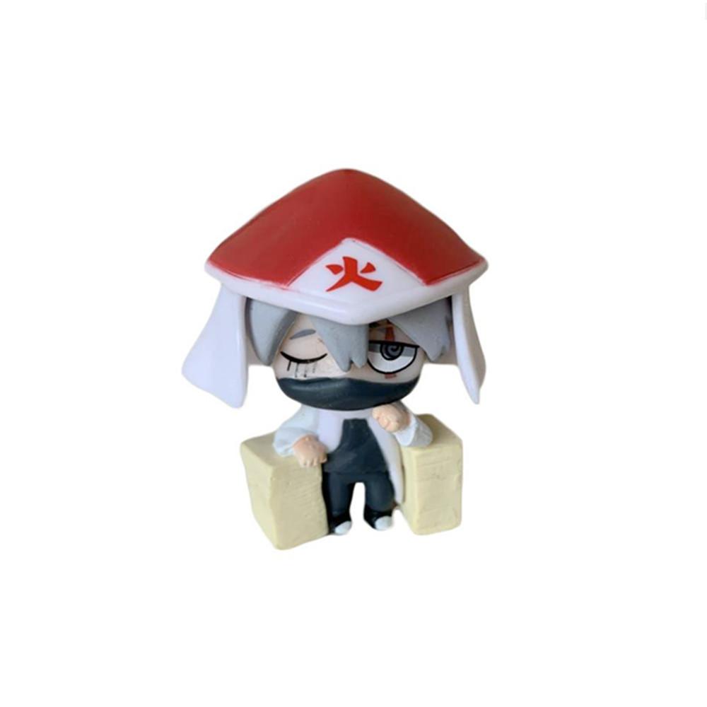 1 Pc Anime Naruto Hatake Kakashi Ninja PVC Model Small Statue Sitting Office Style Design Collection Kid Toy