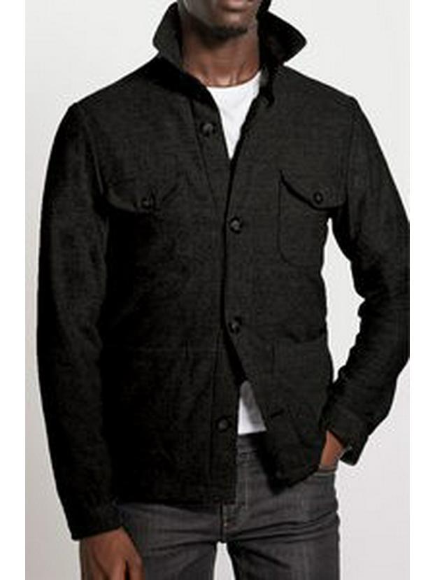 Spring/Autumn Men s Multi-pocket Casual Jacket, Long Sleeve Lapel Outerwear XXL чёрный