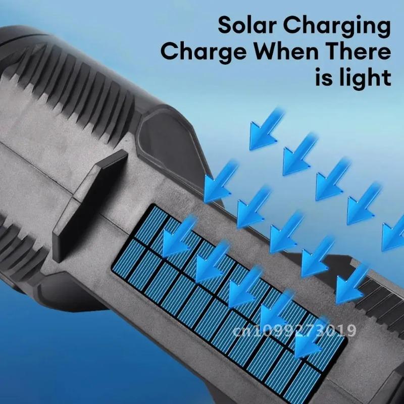 Powerful XHP70 LED Work Light USB Rechargeable Searchlight Handheld Flashlight Spotlight Waterproof Camping Light Lantern