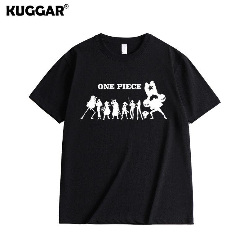 Anime Style One Piece Road Feisuolonuo Pure Cotton Printed Fashionable Unisexs and Womens Clothing New Loose Casual Tshirt