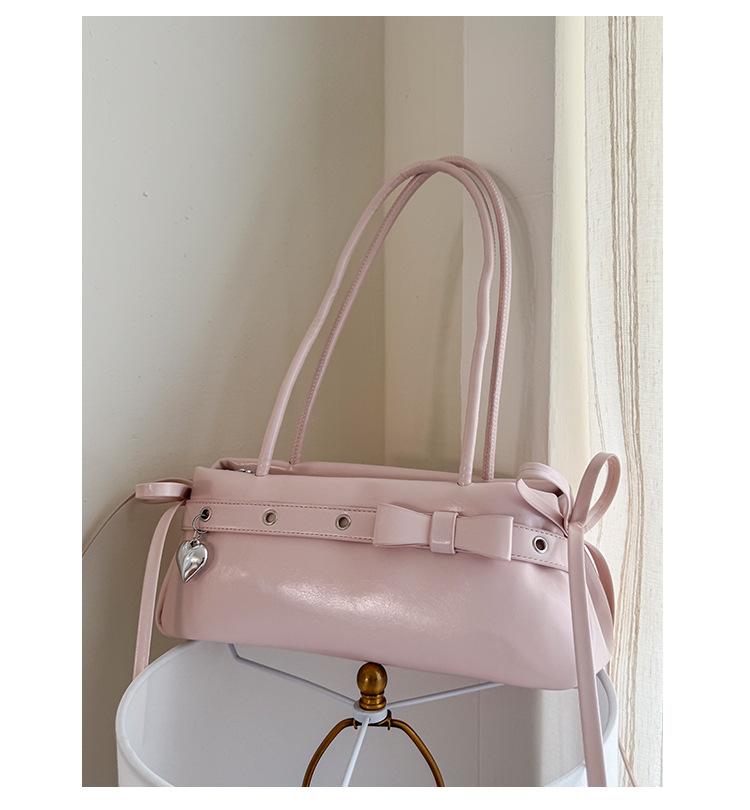 

Niche sweet bow underarm bag women s 2025 new trendy fashion Korean portable commuter bag large capacity bag розовый