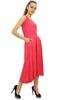 Bimba Women's Designer Rayon Dress With Pockets Solid Aqua Maxi With Scarf -