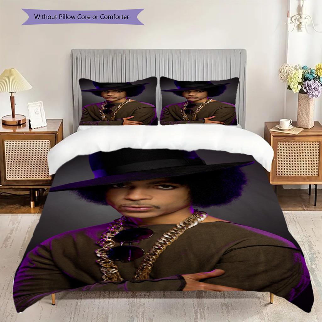 Prince Purple Passion Movie Collection Threepiece Set 1 Duvet Cover 2 Pillowcase Without Core Bedding Set Soft And Comfortable