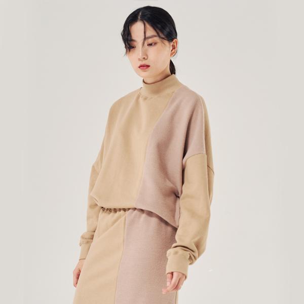 Свитшот с высоким воротником Primavera (бежевый) Beige