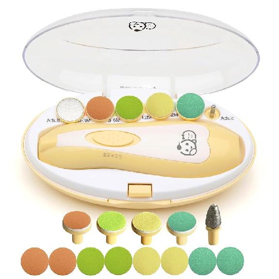 Baby Nail Trimmer 21 in 1, Usage Labeled Case & 13 Extra Replacement Tools, Royal Angels Baby Electric Nail File, Baby Nail Care, Nail Clipper