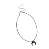 Elegant Black Crescents Moon Necklace Symbolizing Inner Strength And Endless Possibilities for Fashionable Women