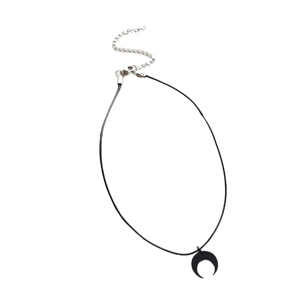 Elegant Black Crescents Moon Necklace Symbolizing Inner Strength And Endless Possibilities for Fashionable Women