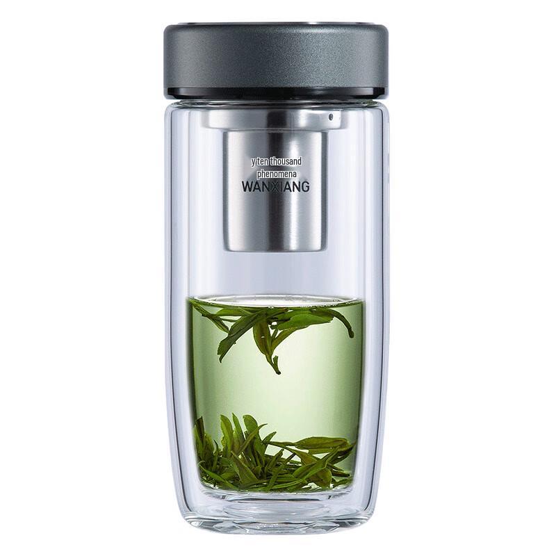 Double-Layer Glass Tea Infuser Bottle