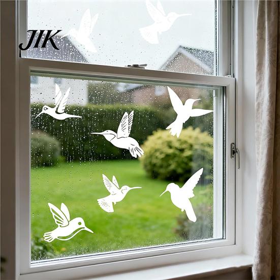 Bird Safe Window Decal 9 Sheets Strike Prevention Decals UV-Reflective Static Cling Guard Sticker Stickers for Glass Collision Deterrent Wild