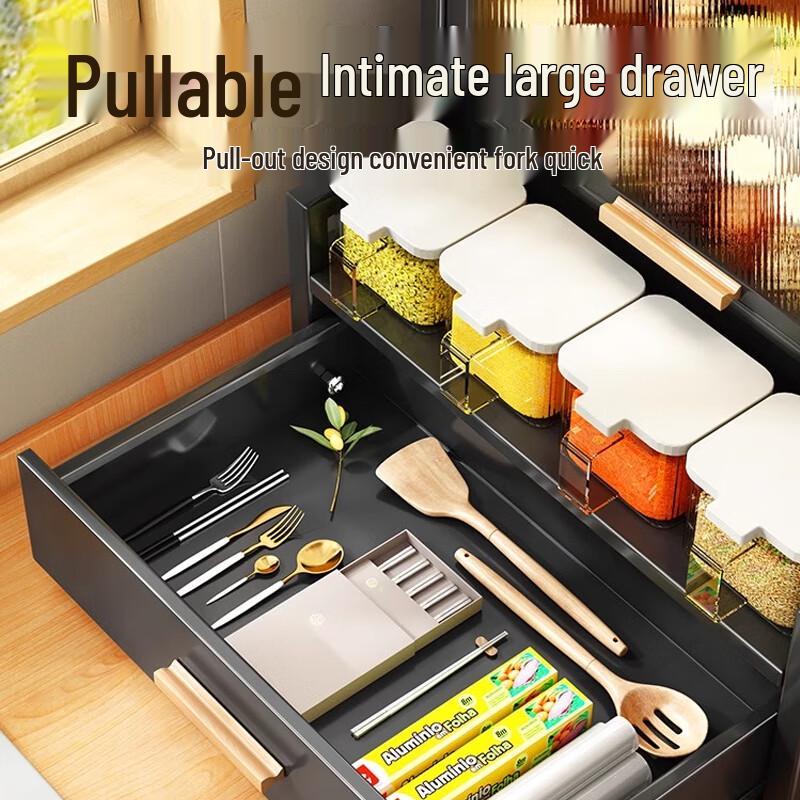 Double-Layer Spice Rack with Hooks