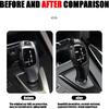 1 PC Car Gear Shift Head, ABS Carbon Fiber Pattern Shift Knob Cover Sticker, Replacement Decorative Accessories, for BMW 3 Series GT5 Series 1 Series