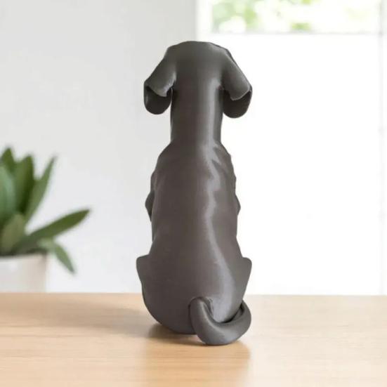 3D Printed Dachshund Figurine PLA Matte Dog Statue Animal Sculpture Home Office Desktop Bookshelf Decoration Ornament