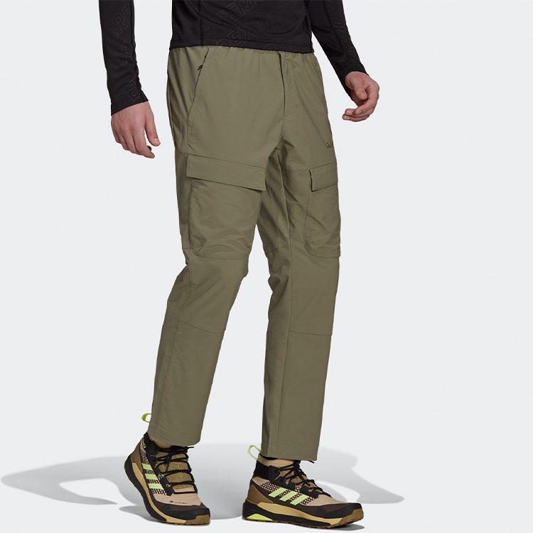 adidas Knitted Sweatpants Men's Ruins Green Moderate Straight Fit Pants GR9973