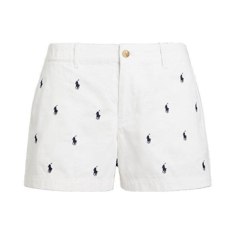 

Женские шорты Polo Ralph Lauren SS23 однотонные с логотипом на поясе, белые WMPOSHONDL20051-100 S
