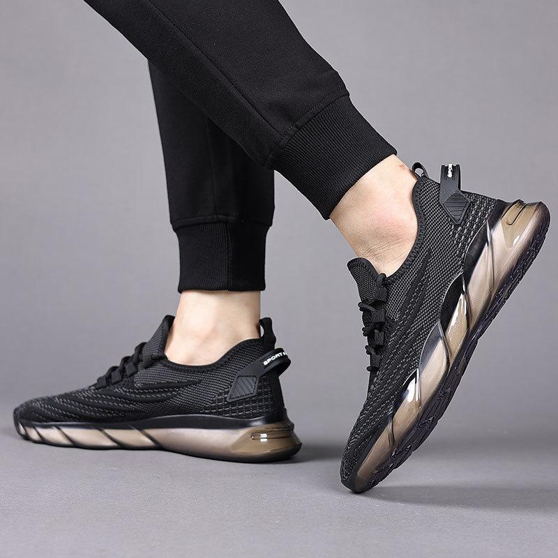 Black shoes men's summer thin fly-woven mesh casual sports trendy shoes breathable Wenzhou coconut men's shoes